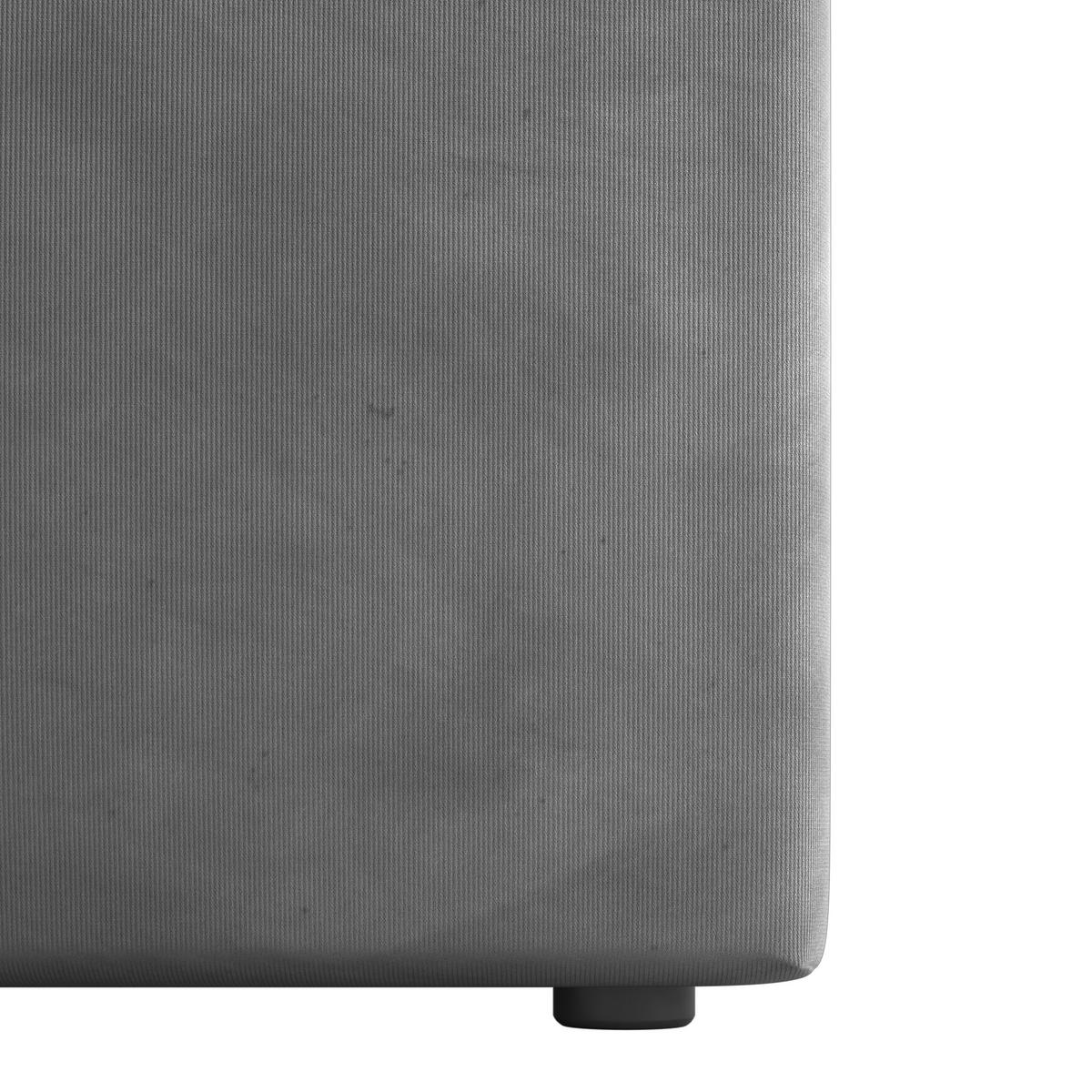 BOXSPRINGBETT 180/200 cm  in Hellgrau  - Hellgrau/Schwarz, MODERN, Holzwerkstoff/Kunststoff (180/200cm) - MID.YOU