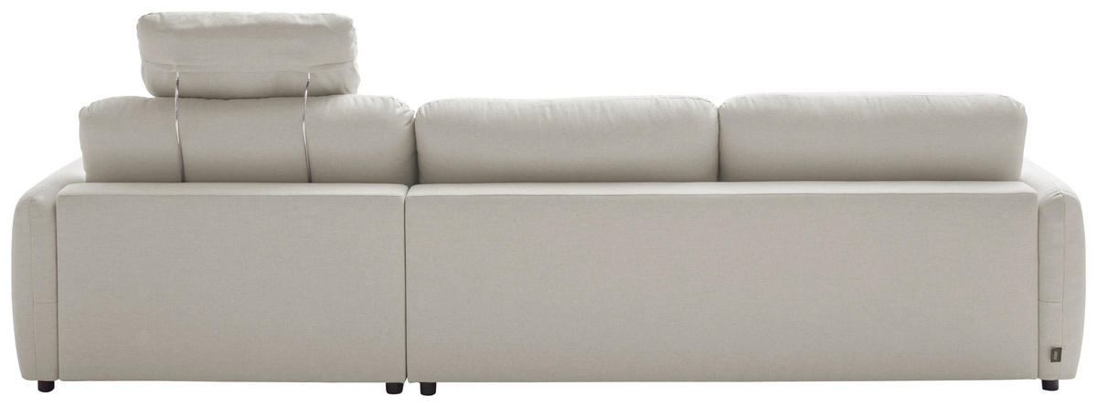 ECKSOFA  in Chenille Naturfarben  318/188 cm  - Schwarz/Naturfarben, Design, Kunststoff/Textil (318/188cm) - Schöner Wohnen