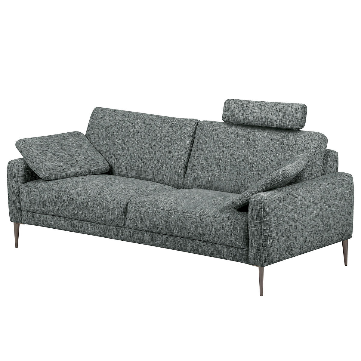 KOPFSTÜTZE 52/17/14 cm  Webstoff  - Anthrazit, Design, Textil (52/17/14cm) - Livetastic