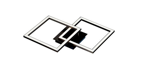 LED-DECKENLEUCHTE 56,7/35/5,5 cm   - Schwarz/Weiß, LIFESTYLE, Kunststoff/Metall (56,7/35/5,5cm) - Boxxx