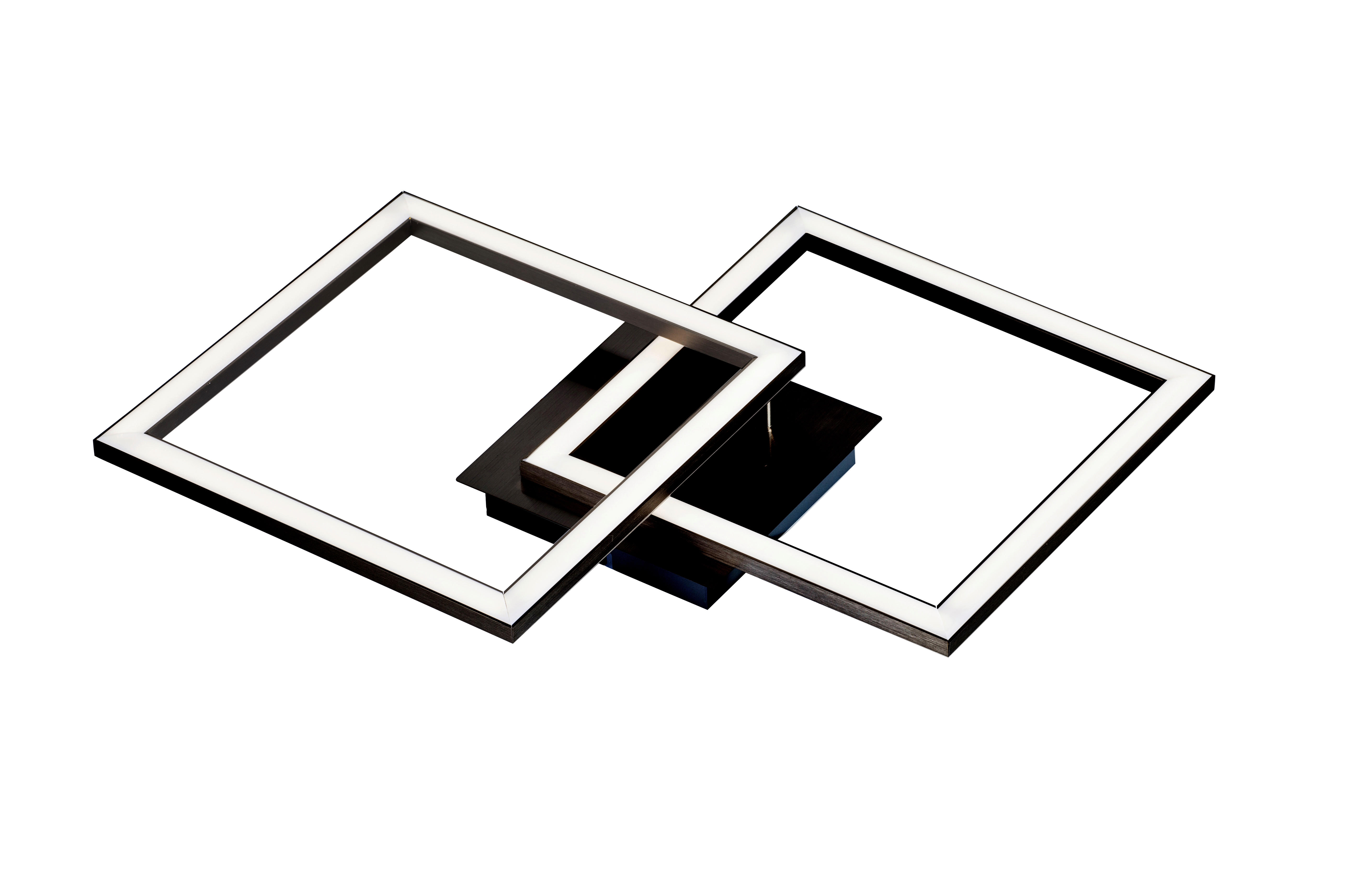 LED-DECKENLEUCHTE - weiss/Schwarz, Lifestyle, Kunststoff/Metall (56,7/35/5,5cm) - Boxxx