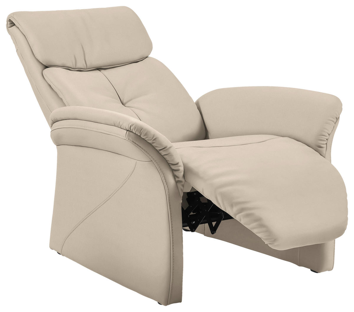 FERNSEHSESSEL in Schlammfarben  - Schlammfarben/Schwarz, KONVENTIONELL, Leder/Kunststoff (88/107/91cm) - Himolla Komfortklass