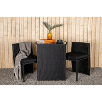 CAFÉSET metall, plast, textil  - grå/svart, Klassisk, metall/textil - Gardenson