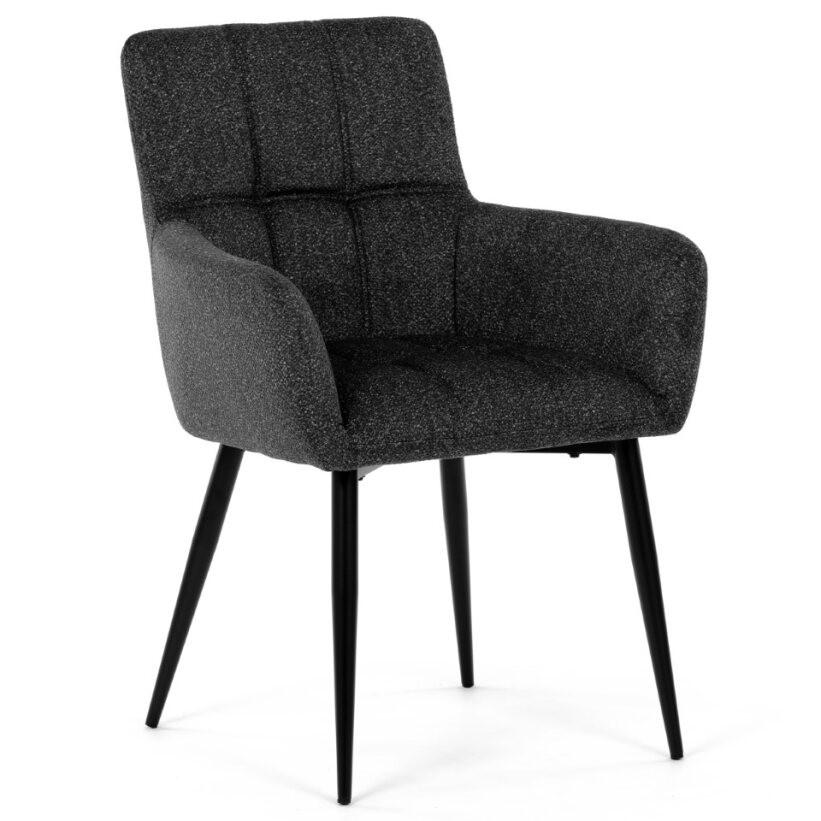 STOLIČKA, 60/86/62 cm - čierna/tmavosivá, Modern, kov/textil (60/86/62cm) - Carryhome