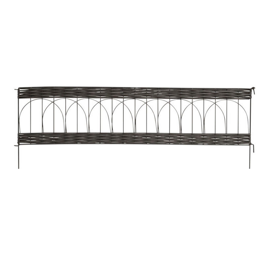 Beeteinfassung 25-35x100 Cm Kunststoff Anthrazit Wetterb.