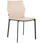 STUHL Echtleder Taupe  - Taupe/Schwarz, Design, Leder/Metall (48/85/57,5cm) - Novel