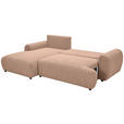 ECKSOFA in Webstoff Altrosa  - Schwarz/Altrosa, MODERN, Kunststoff/Textil (175/265cm) - Carryhome