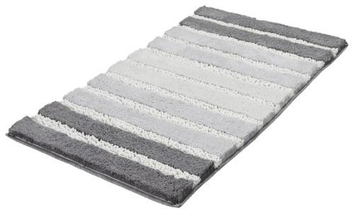 BADTEPPICH Grau 70/120 cm  - Grau, KONVENTIONELL, Kunststoff/Textil (70/120cm) - Kleine Wolke