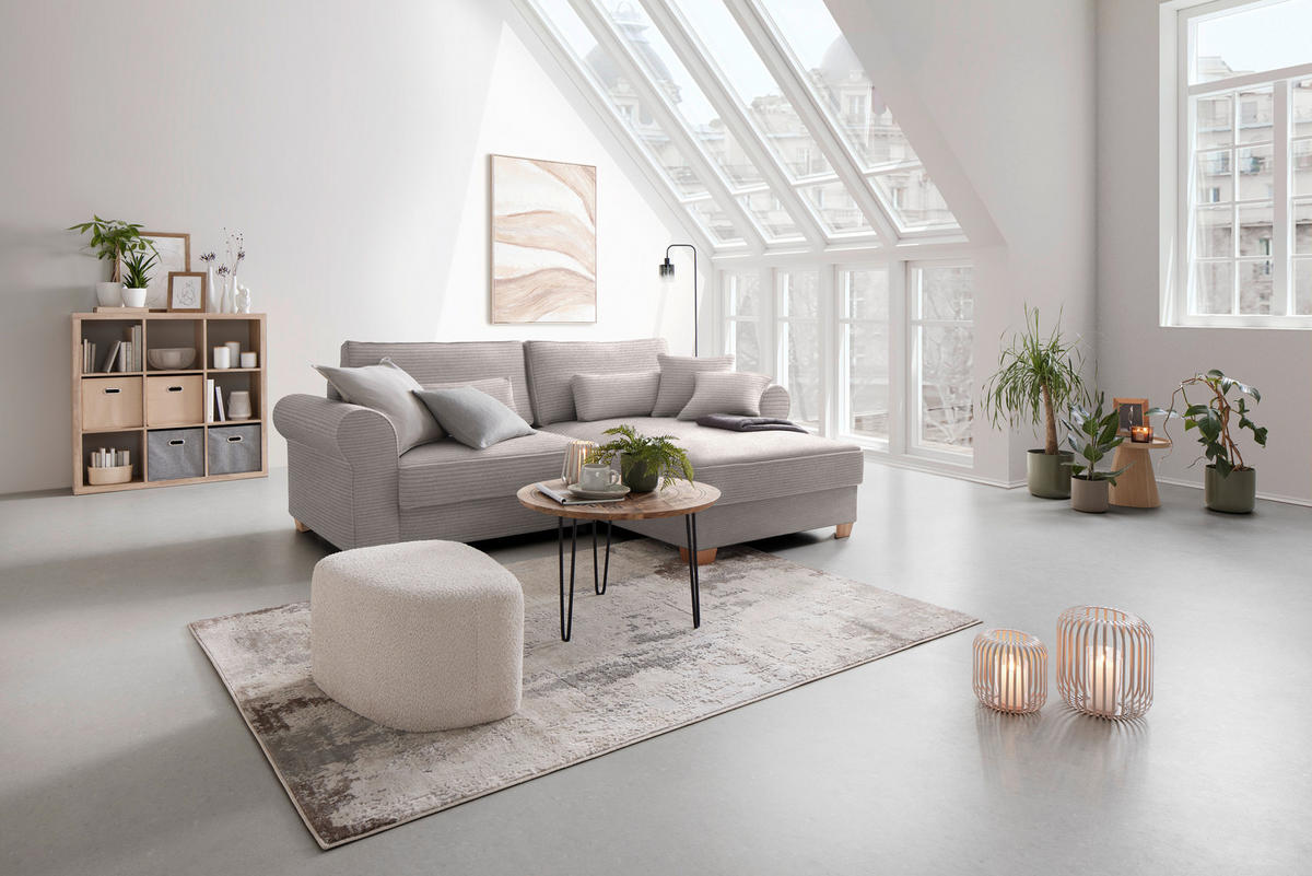 HÖRNSOFFA i taupe  - taupe, Modern, trämaterial/trä (255/185cm) - MID.YOU