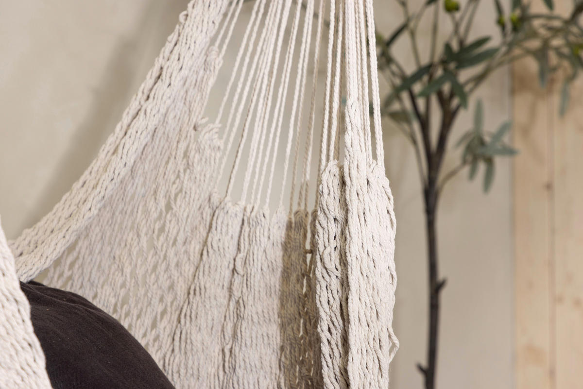 HÄNGESESSEL 110/135/34 cm  - Weiß, KONVENTIONELL, Textil (110/135/34cm) - Gardenson