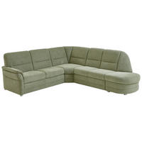 ECKSOFA Grün Flachgewebe  - Alufarben/Grün, KONVENTIONELL, Textil (253/273cm) - Beldomo Comfort