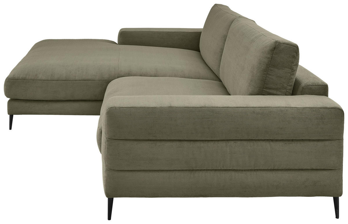 Freisteller von Dieter Knoll ECKSOFA Olivgrün Feincord.