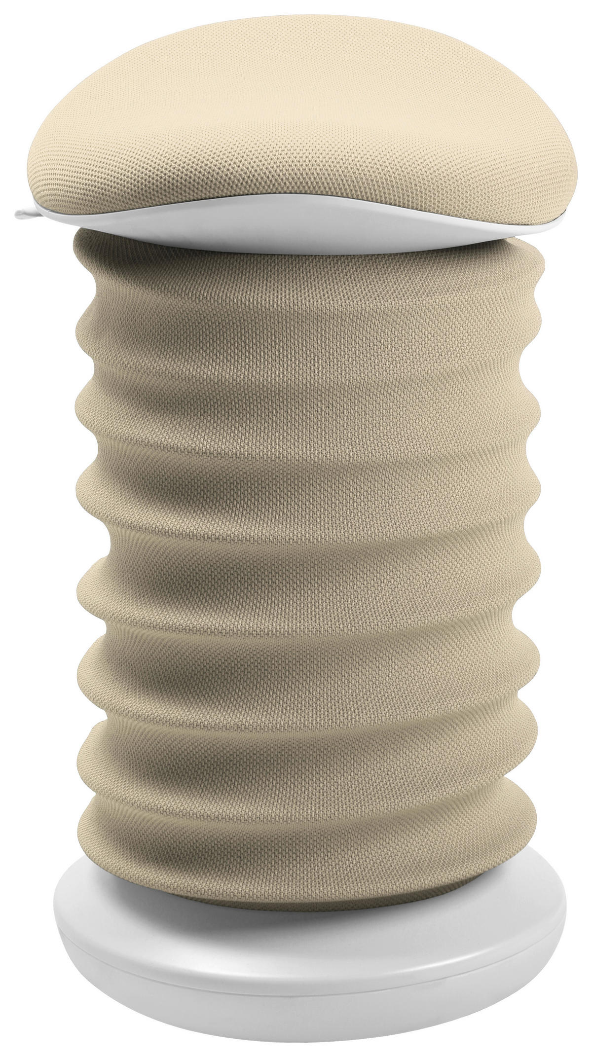 BÜROHOCKER 37,5/53-64/36 cm  - Goldfarben/Weiß, Design, Kunststoff/Textil (37,5/53-64/36cm) - Topstar