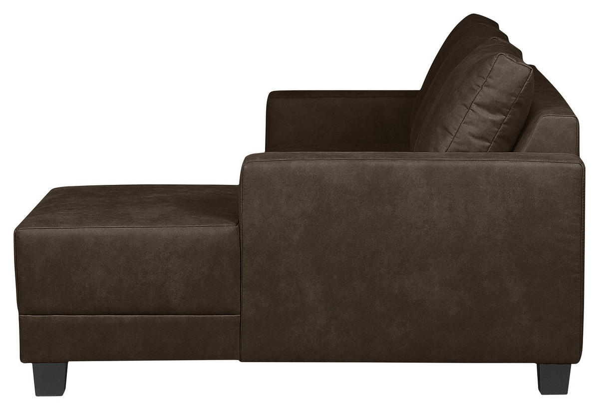 SEDEŽNA GARNITURA, mikrovlakna temno rjava  - temno rjava/rjava, Design, tekstil/les (200/144cm) - MID.YOU