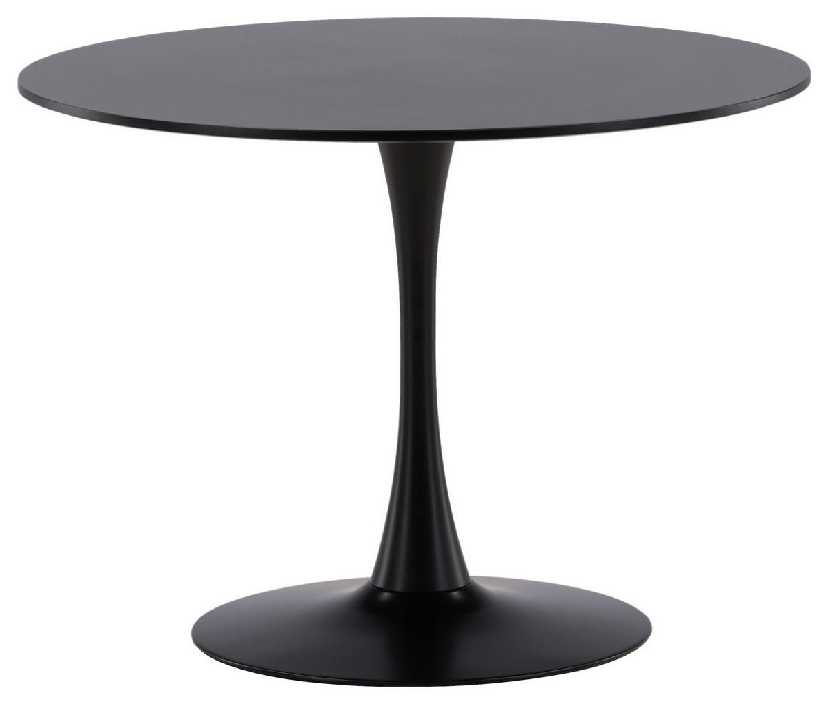 ESSTISCH in Metall, Holzwerkstoff 100/100/74 cm  - Schwarz, Design, Holzwerkstoff/Metall (100/100/74cm) - Livetastic