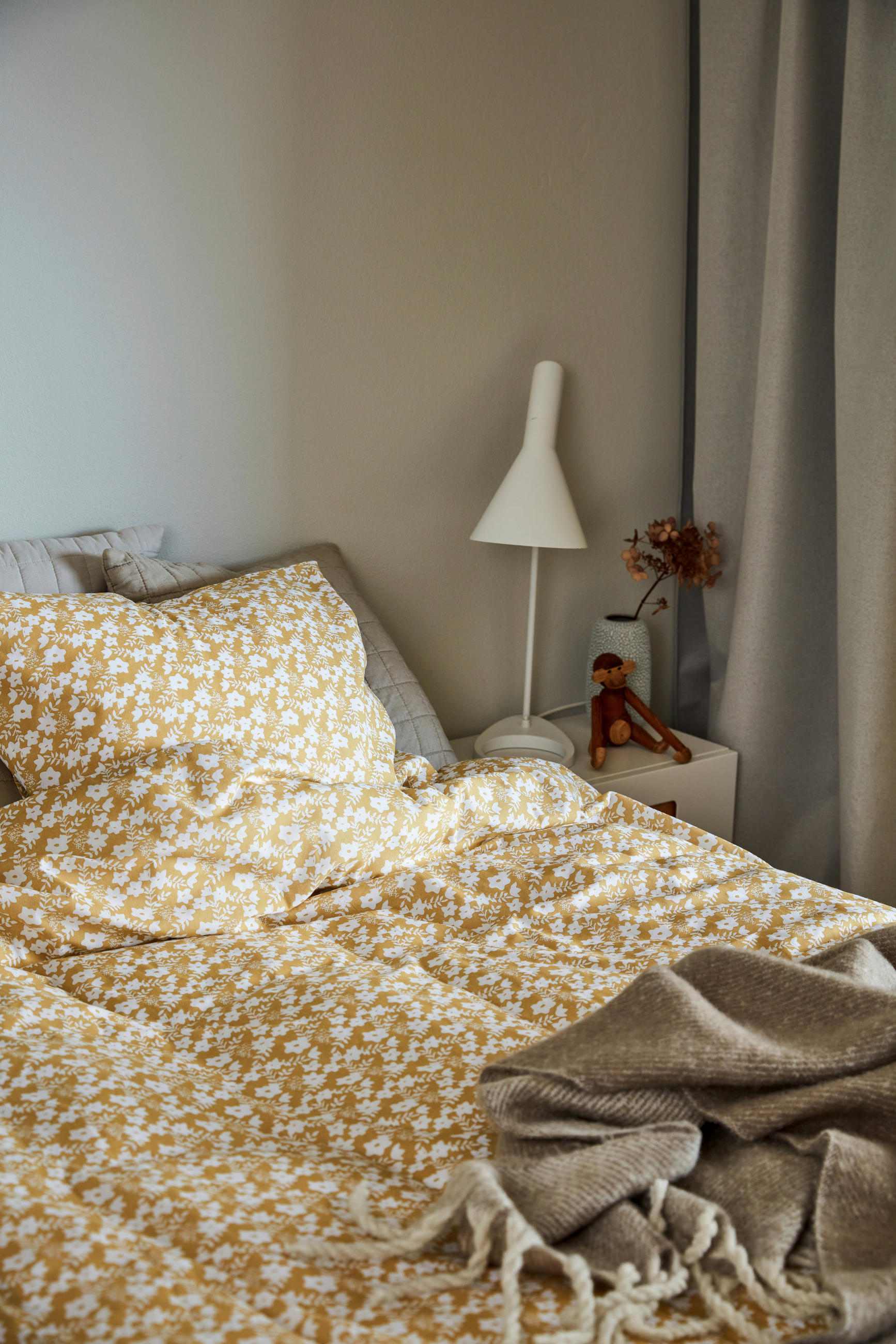 PÅSLAKANSET vävt tyg 150/210 cm  - honung, Basics, textil (150/210cm)