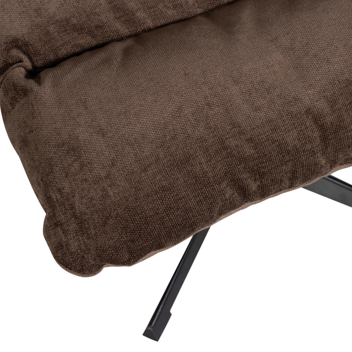 SESSELSET Webstoff    - Schwarz/Braun, Design, Textil/Metall - Livetastic