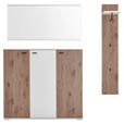 GARDEROBE 3-teilig  in 172/198/37 cm  - Eichefarben/Weiß, Design, Holzwerkstoff (172/198/37cm) - Voleo