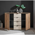 SIDEBOARD  in 140/89,5/38 cm  - Kaschmir/Eichefarben, Design, Holzwerkstoff/Metall (140/89,5/38cm) - Xora