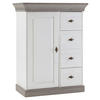 KOMMODE  in 88/117/45 cm  - Weiß/Grau, ROMANTIK / LANDHAUS, Holz/Metall (88/117/45cm) - Boxxx