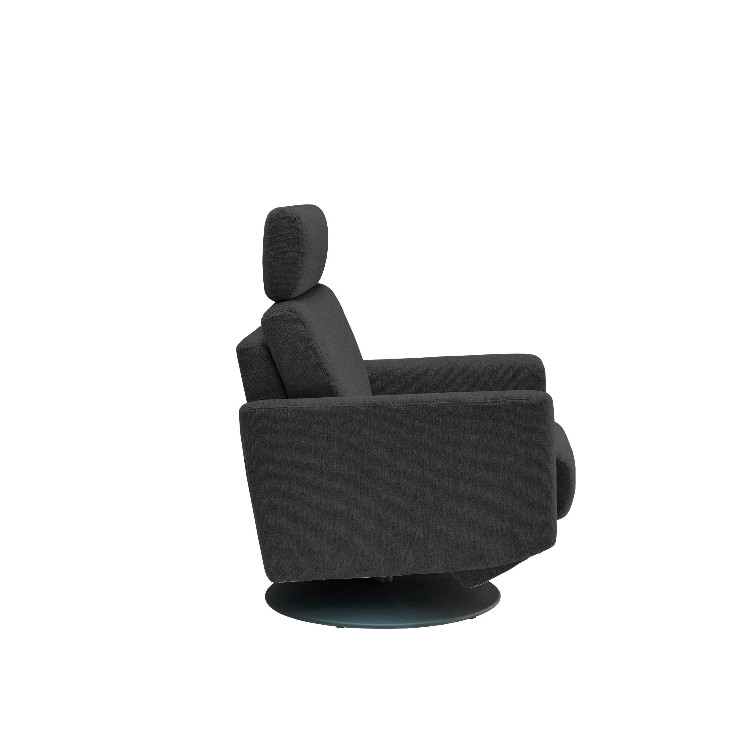 Thumbnail - Livetastic Relaxsessel, Schwarz, Textil, Uni, 77x105x87-154 cm, Made in EU, Stoffauswahl, Relaxfunktion, Sitzfläche 360°...