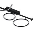 LED-DECKENLEUCHTE 118/127/12 cm  - Schwarz, Design, Kunststoff/Metall (118/127/12cm) - Novel