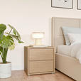 NACHTSCHRANK 50/48/42 cm  - Eichefarben/Silberfarben, Trend, Holzwerkstoff/Kunststoff (50/48/42cm) - Carryhome