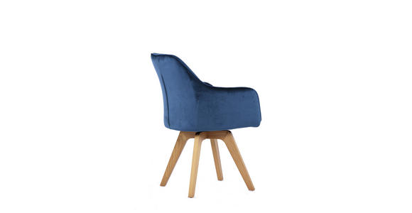 STUHL in Mikrofaser - Dunkelgrün/Eichefarben, MODERN, Holz/Textil (61/86/62,5cm) - Venda