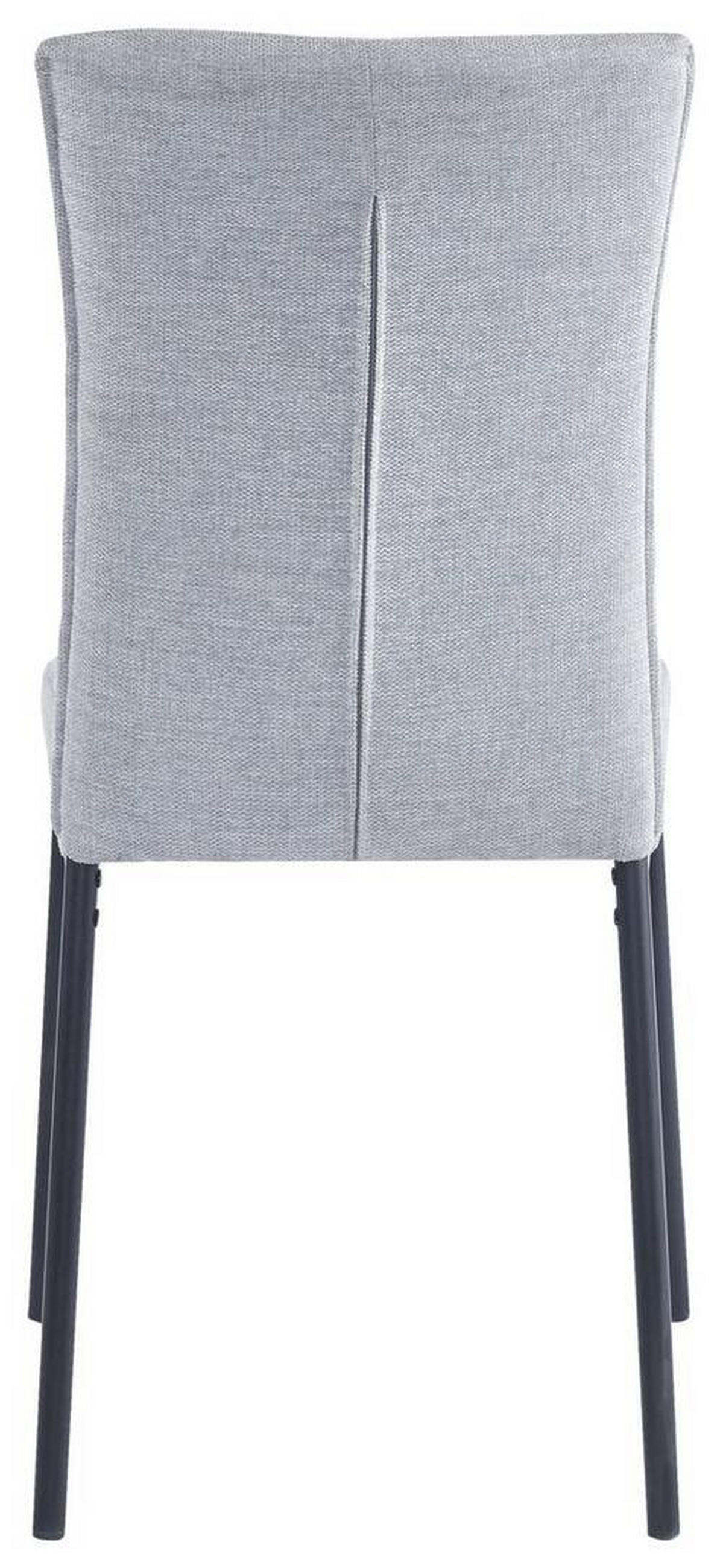 STOL, kovina, tekstil svetlo siva  - črna/svetlo siva, Design, kovina/tekstil (44/95/57cm) - Carryhome