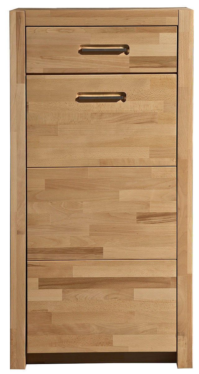 KOMMODE 66/112/40 cm 1 Schublade(n)  - Silberfarben/Buchefarben, Konventionell, Holz/Metall (66/112/40cm) - MID.YOU