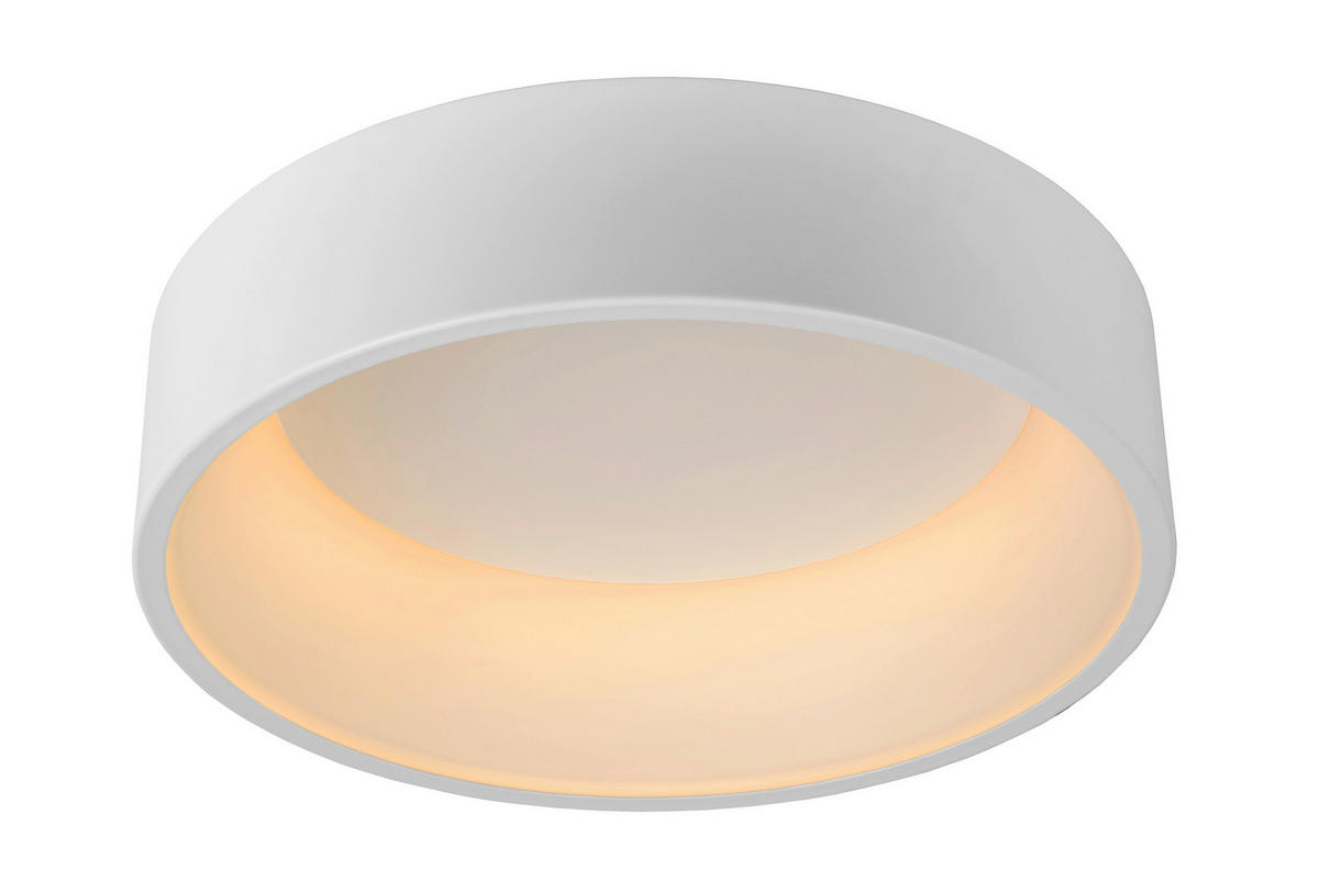 LED-DECKENLEUCHTE 45.5/45.5/13 cm   - Weiß, Basics, Metall (45.5/45.5/13cm) - Lucide