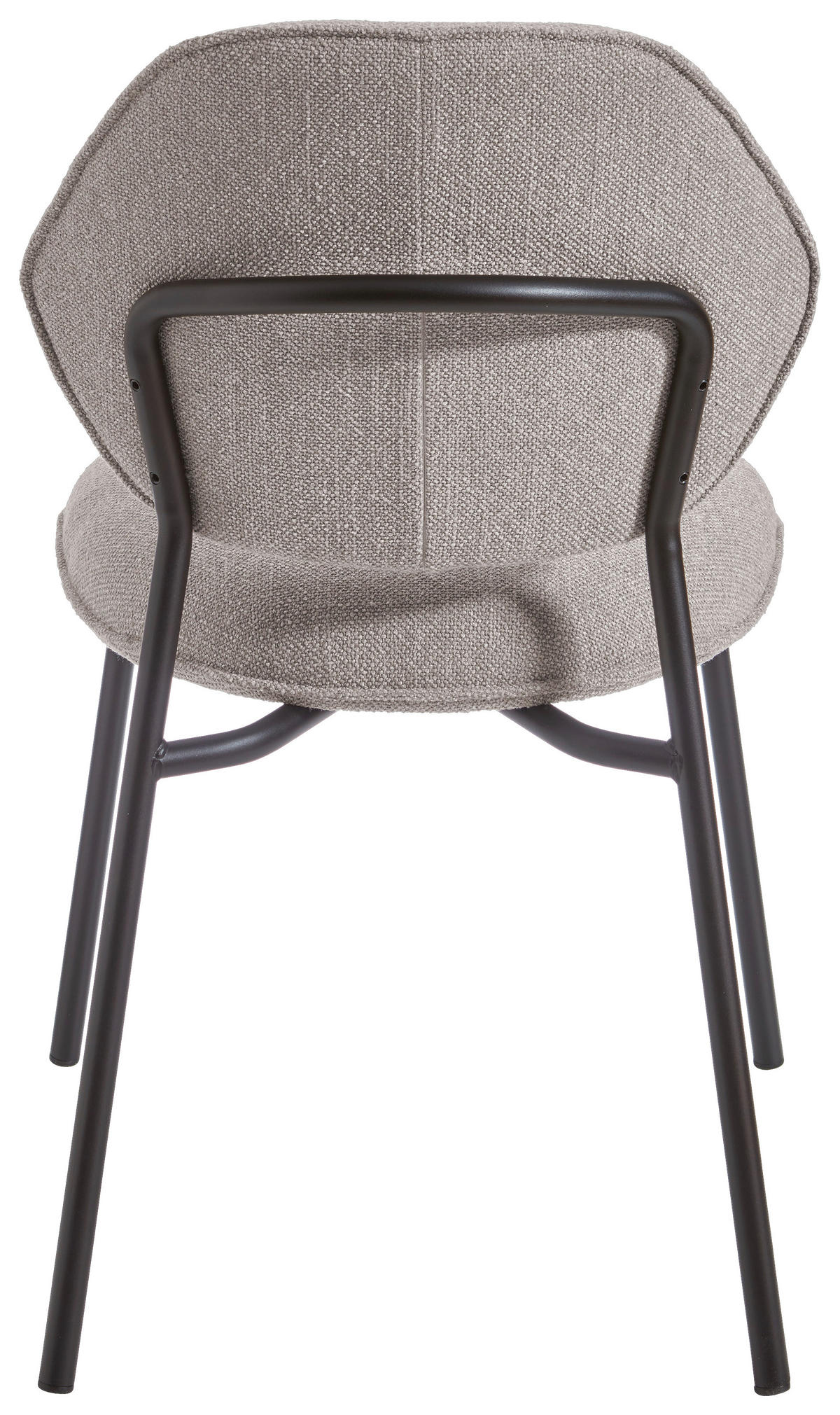 STUHL  Stoffauswahl, stapelbar Bouclé  - Kaschmir/Schwarz, Basics, Textil/Metall (51/85/63cm) - Celina Home