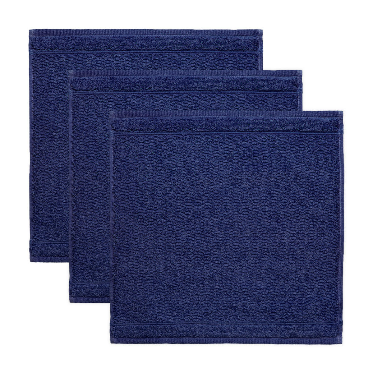 FROTTIERSET FROTTANA PEARL Dunkelblau 3-teilig  - Dunkelblau, Basics, Textil (30/30cm) - Moeve