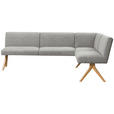 ECKBANK 238/172 cm  in Hellgrau  - Eichefarben/Hellgrau, KONVENTIONELL, Holz/Textil (238/172cm) - Linea Natura