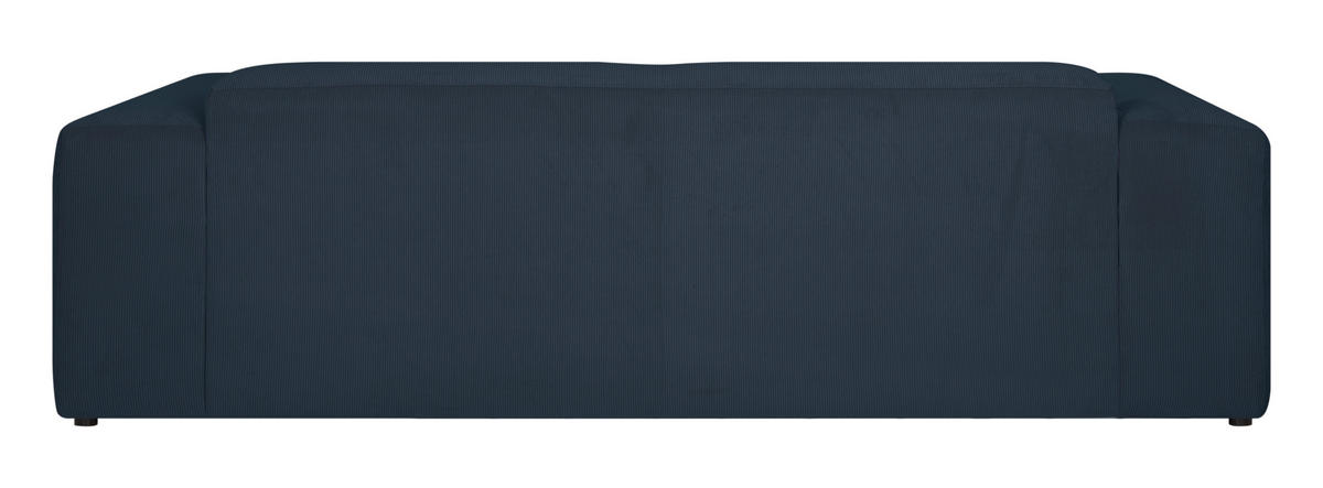 3-SITZER-SOFA in Cord Blau  - Blau/Schwarz, Design, Kunststoff/Textil (247/75/104cm) - MID.YOU