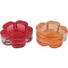 TEELICHTHALTER - Orange/Dunkelrot, Basics, Glas (6,5/2cm) - Ambia Home