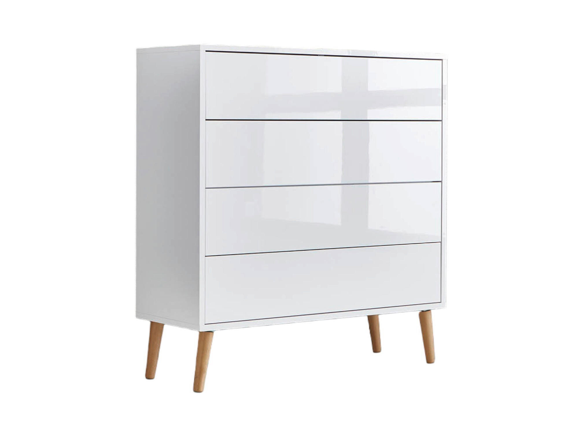 KOMMODE Mailand Typ 3 + HF  in 79/86/33 cm  - Weiß Hochglanz/Weiß, MODERN, Holzwerkstoff (79/86/33cm) - MID.YOU