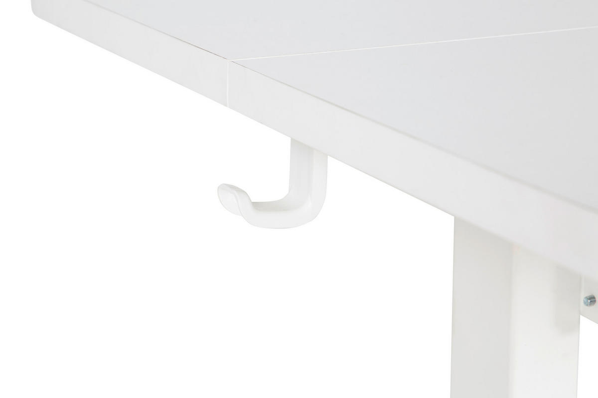 SCHREIBTISCH 140/70/72/118 cm Weiss höhenverstellbar elektrisch höhenverstellbar  - Weiss, Modern, Holzwerkstoff/Metall (140/70/72/118cm) - Livetastic