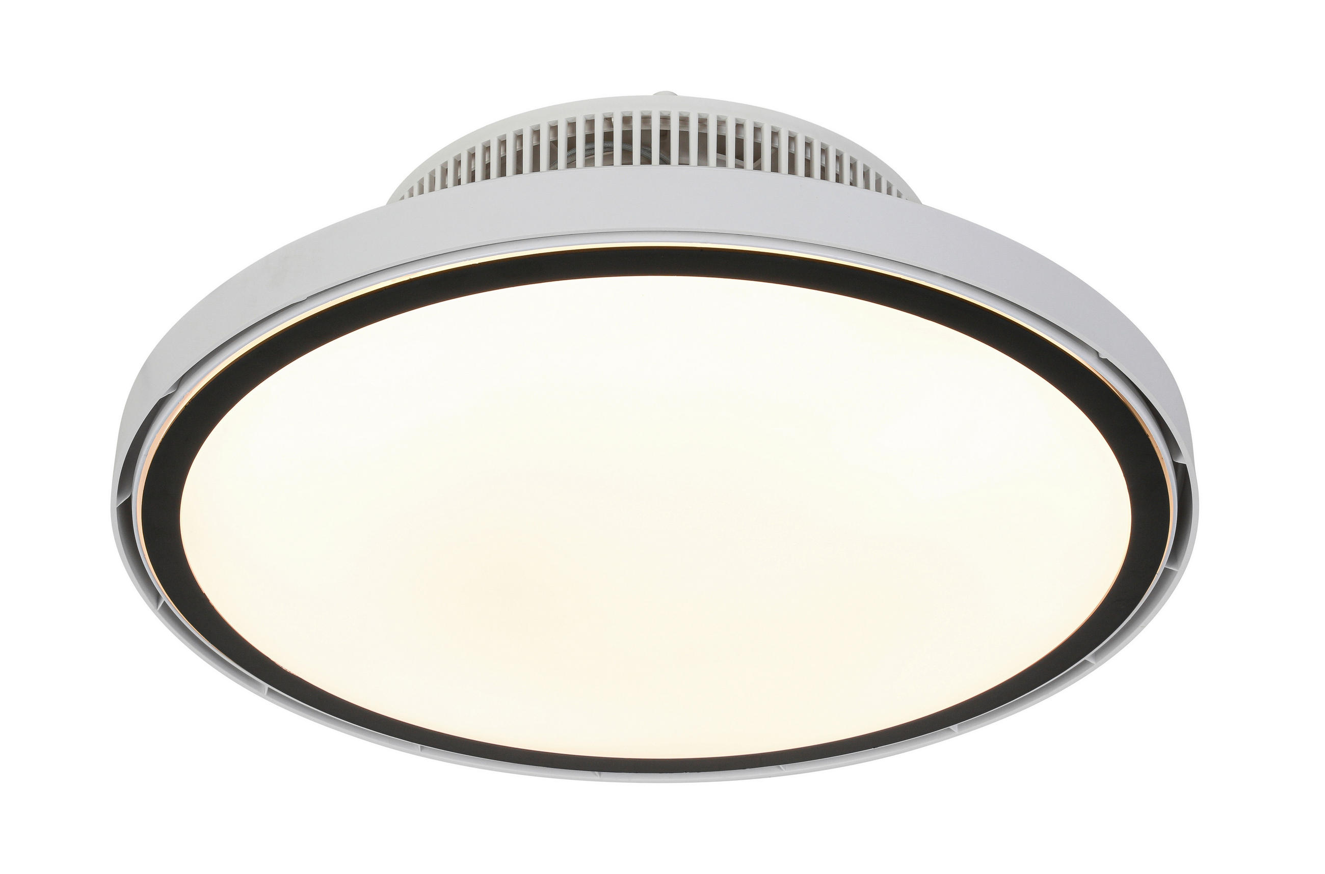 DECKENVENTILATOR - Schwarz/Weiß, Trend, Kunststoff/Metall (46/19,5cm) - Mican