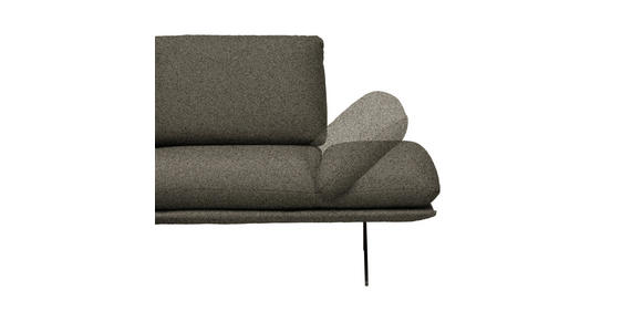 ECKSOFA  in Flachgewebe Braun  155/234 cm  - Schwarz/Braun, Design, Textil/Metall (155/234cm) - Dieter Knoll