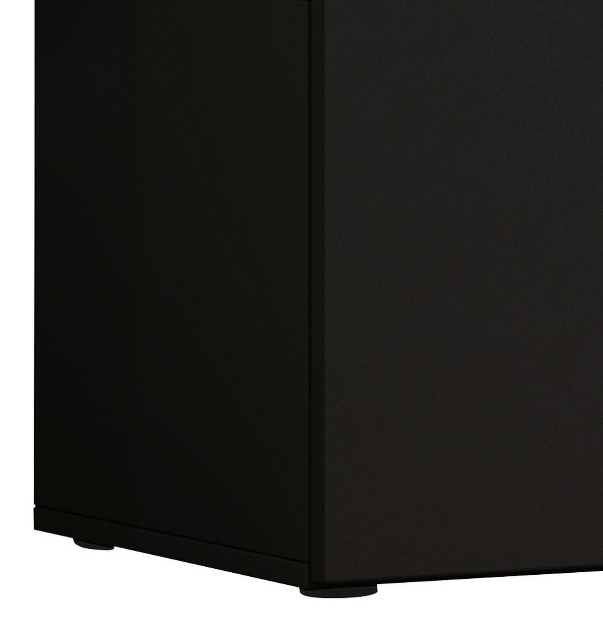 Tv-Element in Schwarz 95/37,8/40,3 cm  - Schwarz, Konventionell, Glas/Holzwerkstoff (95/37,8/40,3cm) - MID.YOU