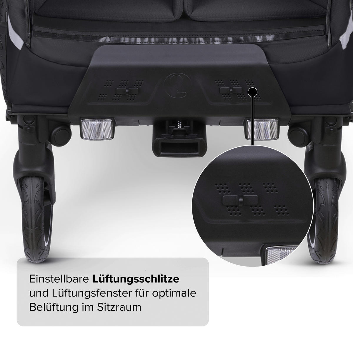 FAHRRADANHÄNGER   Tour  - Schwarz, Basics, Textil (109/80.5/75-111cm) - ABC Design