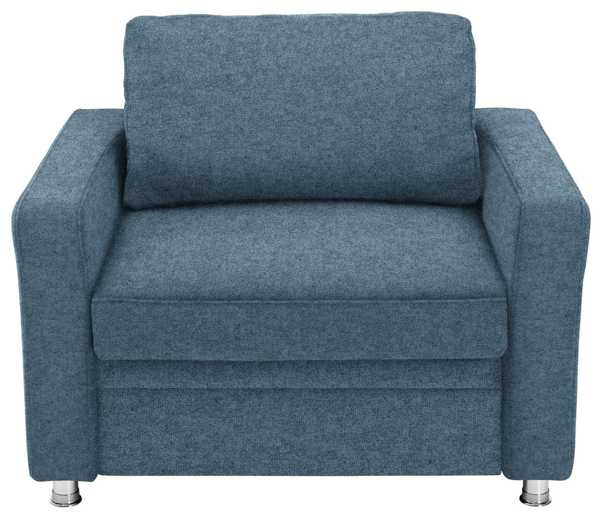 SCHLAFSESSEL in Flachgewebe Blau  - Blau, KONVENTIONELL, Textil/Metall (116/90/100cm) - Beldomo Style