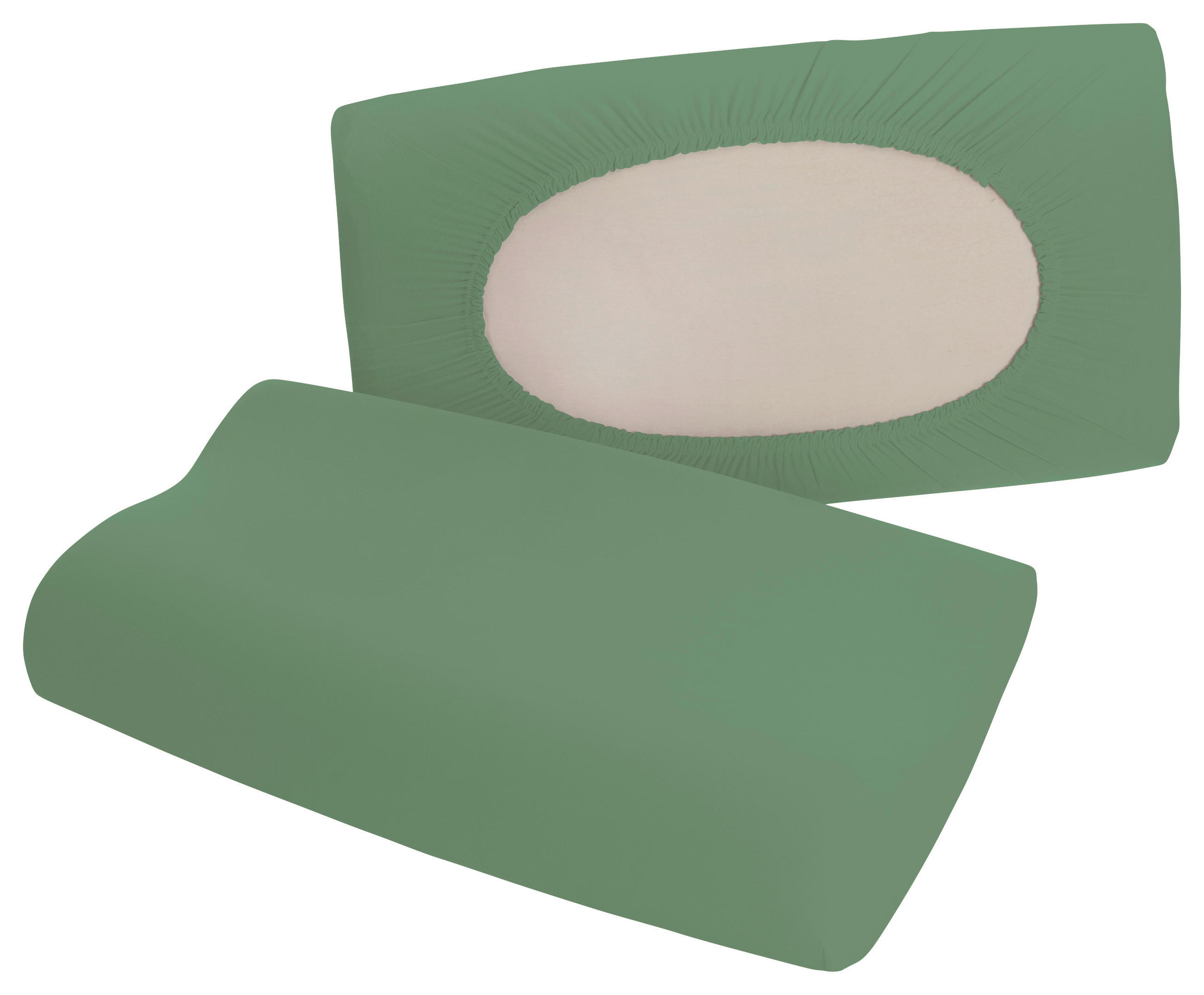 KOPFKISSENBEZUG PURE 40-70/40-90 cm  - Grün, Basics, Textil (40-70/40-90cm) - Schlafgut
