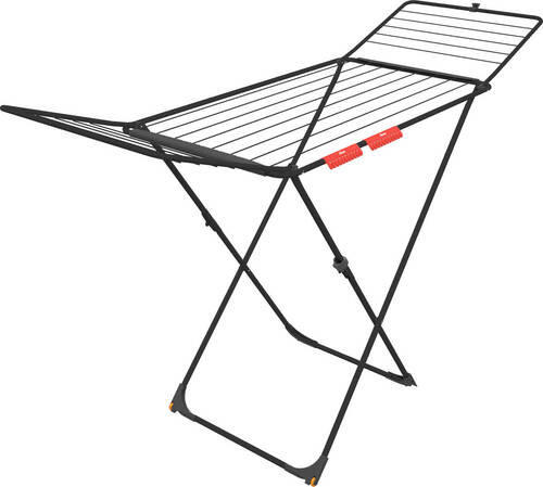 SUŠIAK NA BIELIZEŇ - čierna, Basics, kov (180/93/55cm) - Vileda
