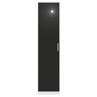 DREHTÜRENSCHRANK Weiss, Grau  - Chromfarben/Weiss, Modern, Holzwerkstoff/Kunststoff (47/210/54cm) - Rauch Möbel