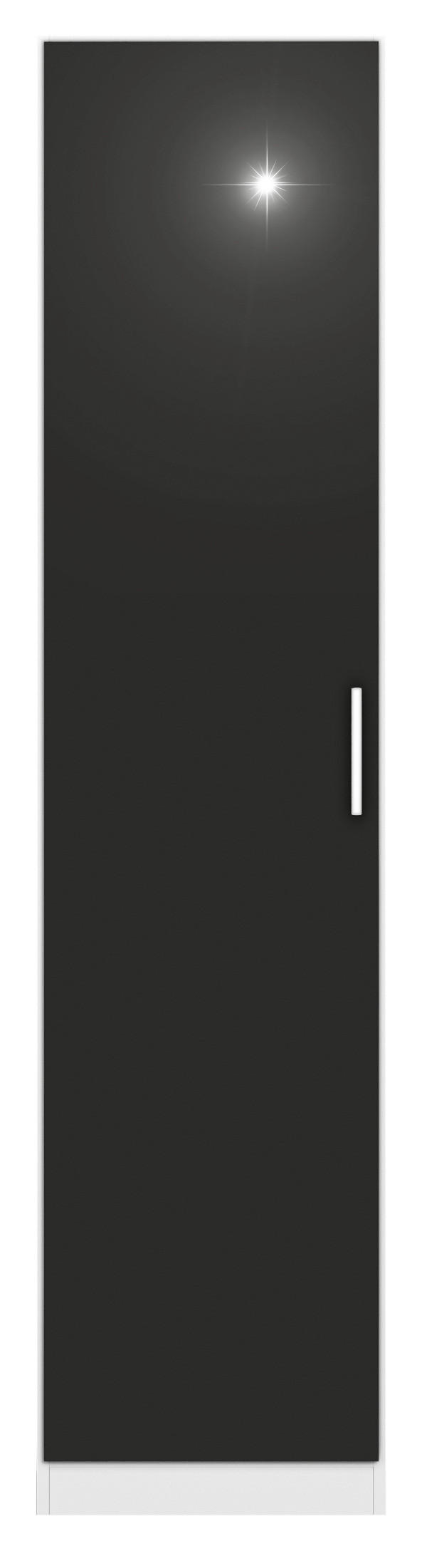 Thumbnail - Rauch Möbel Drehtürenschrank, Grau, Weiß, Holzwerkstoff, 1 Fächer, 47x197x54 cm, Blauer Engel, Made in Germany, Schlafzi...