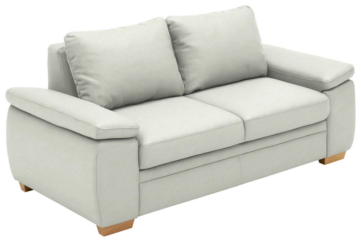 SCHLAFSOFA Chenille Weiß  - Eiche Bianco/Weiß, KONVENTIONELL, Holz/Textil (196/90/100cm) - Beldomo Style