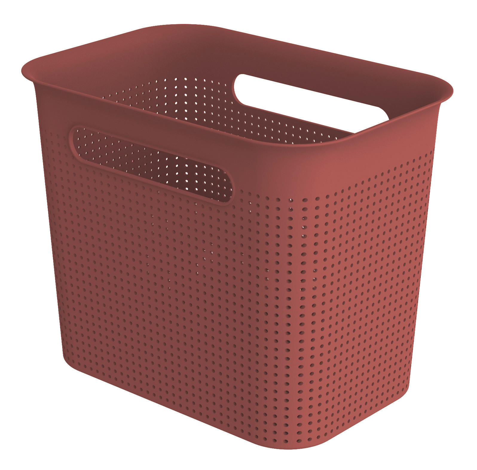 BOX, plast - rezavá, Basics, plast (26,2/18/21,1cm)