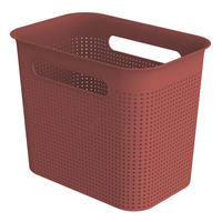 BOX, plast - rezavá, Basics, plast (26,2/18/21,1cm)